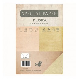 Buste carta FLORA BEIGE,...